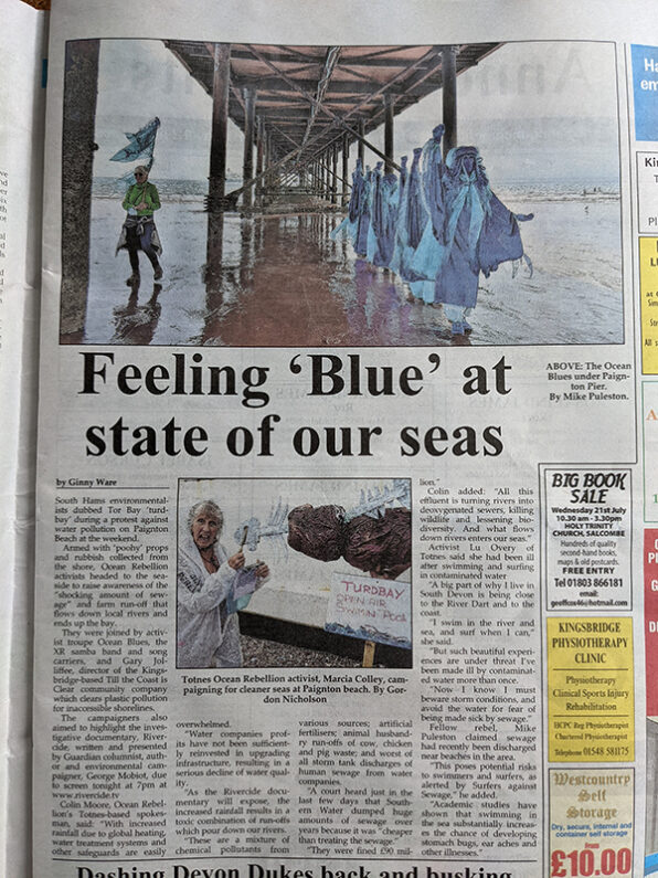 newspaper headline feeling blue at the state of our seas